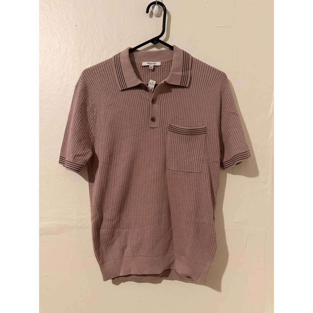 Madewell Tipped Sweater Polo Size Small NWT